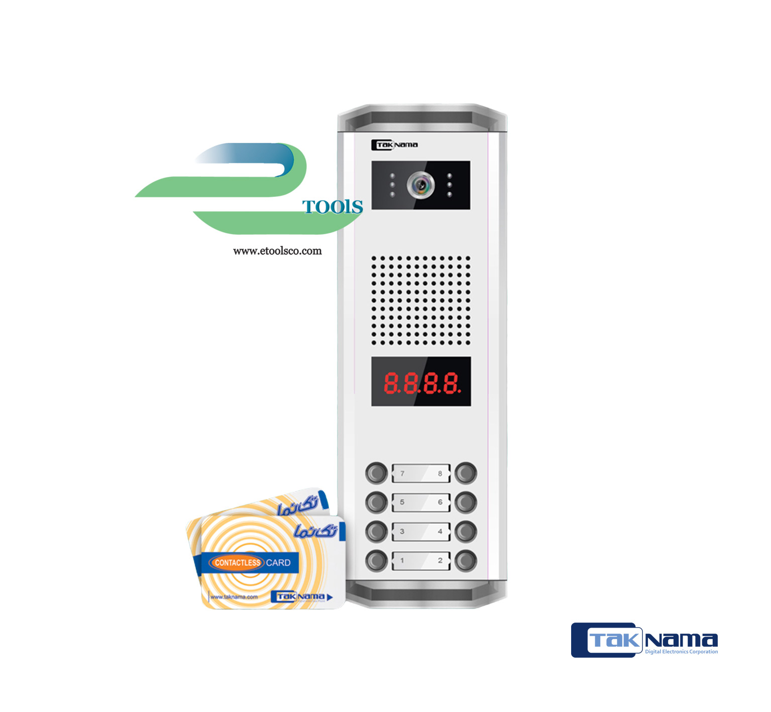 پنل 8 واحدی آیفون تصویری تک نما